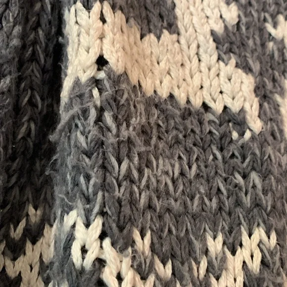 Women's Free People Prancer Dancer Reindeer Wool Knit Pullover Gray Sweater M - Picture 6 of 10